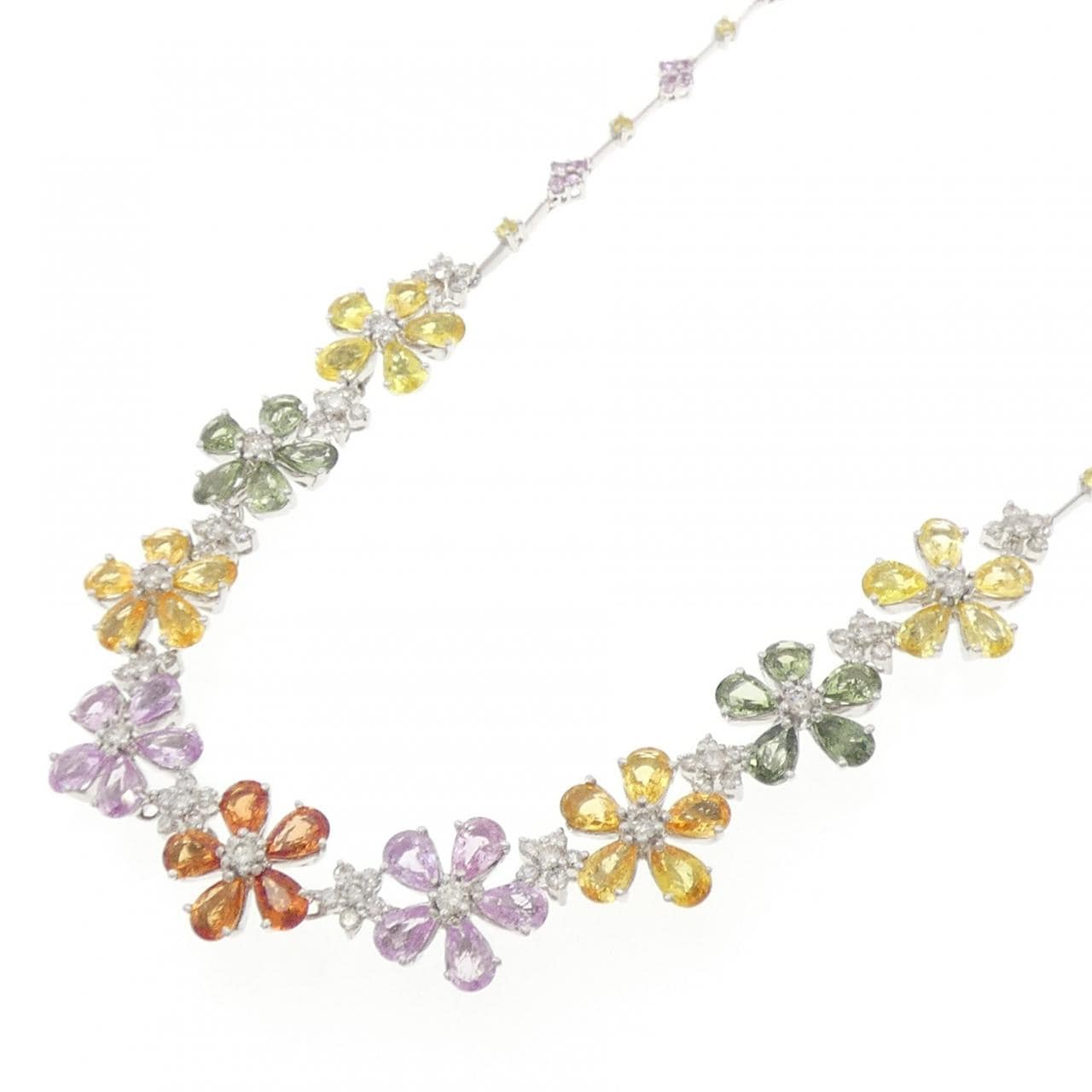 750WG サファイヤ ネックレス 23.58CT