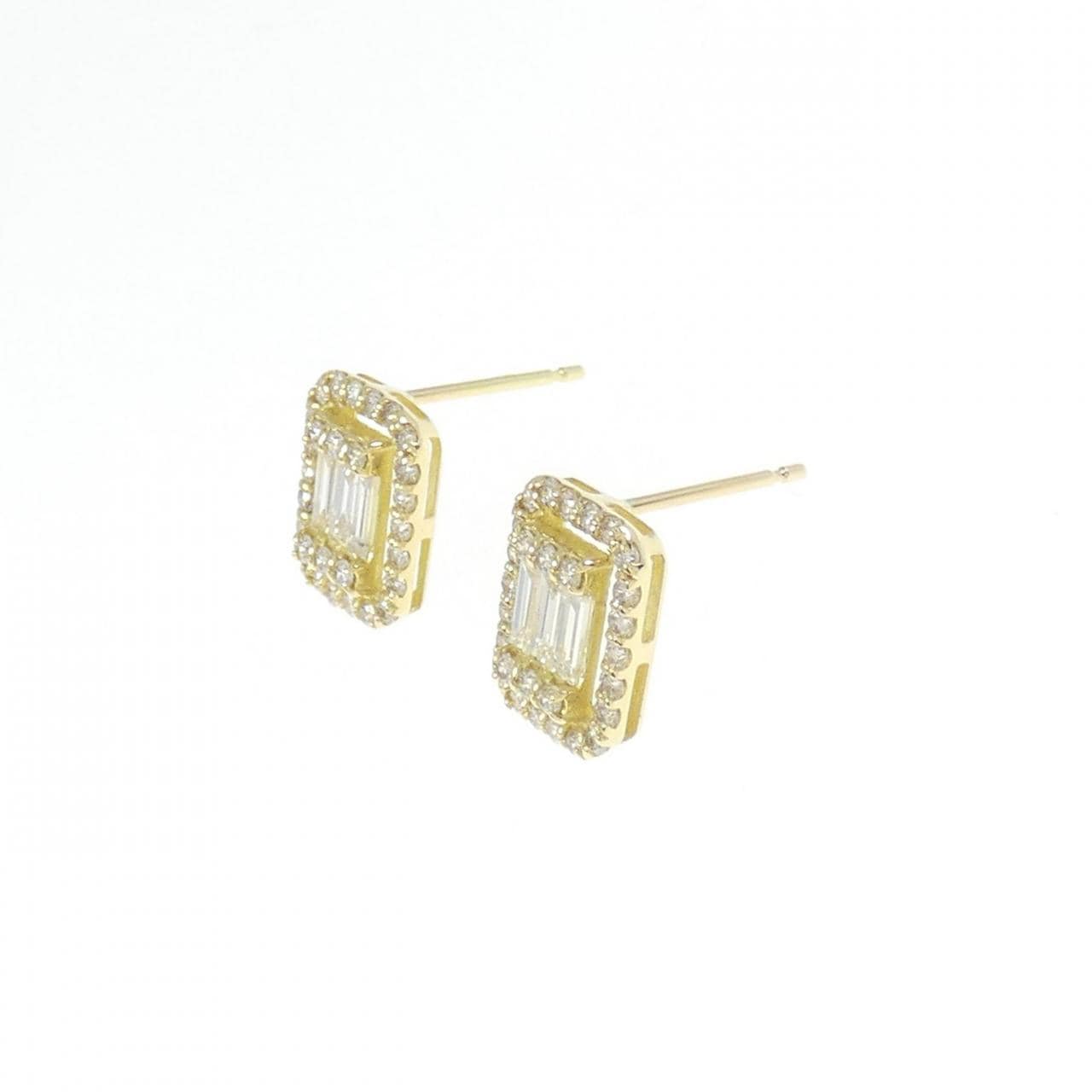 [BRAND NEW] K18YG Diamond earrings 0.60CT