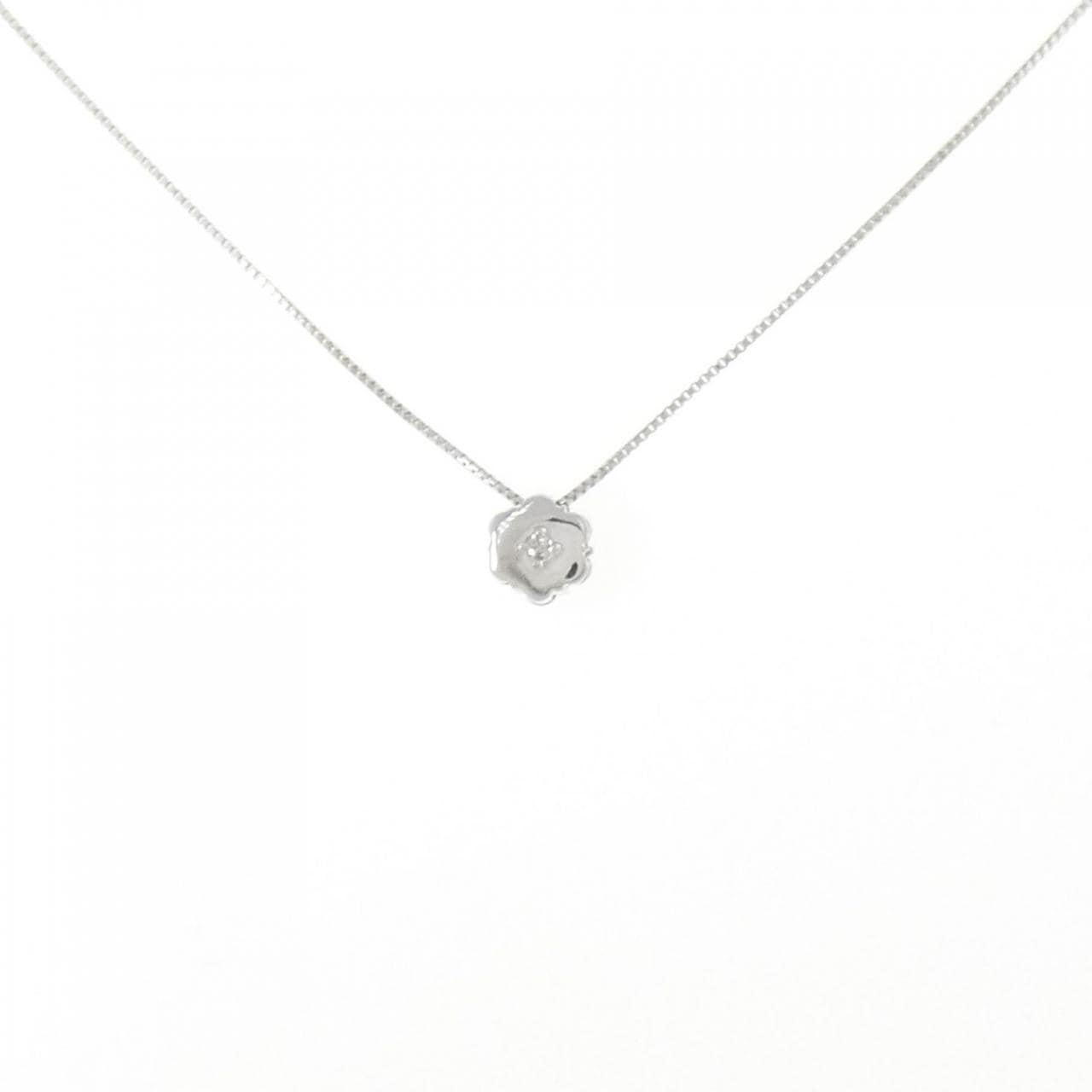 K18WG ダイヤモンド ネックレス 0.22CT