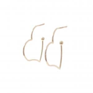 K18PG ハート ピアス