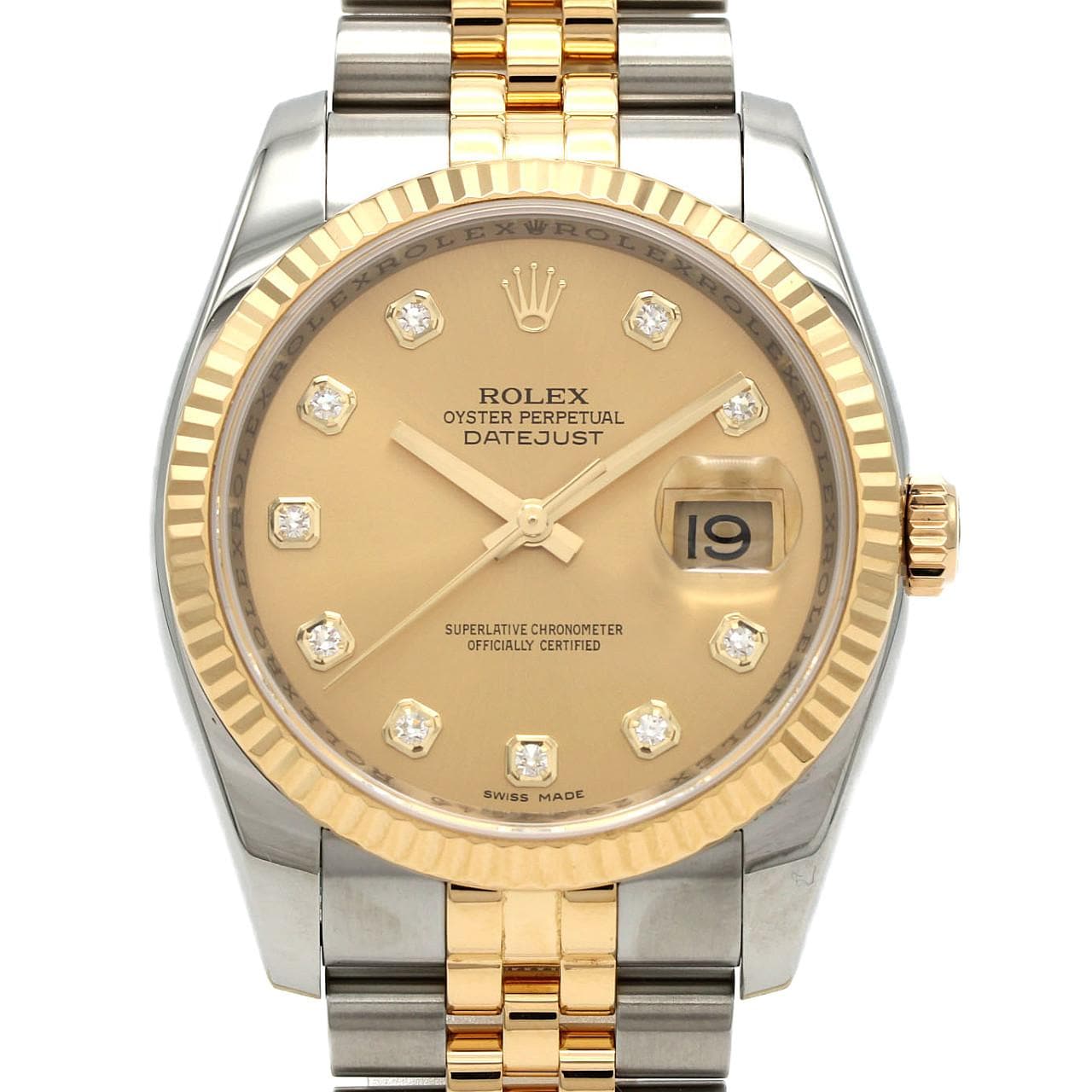 ロレックス デイトジャスト 116233G SSxYG 自動巻 Z番