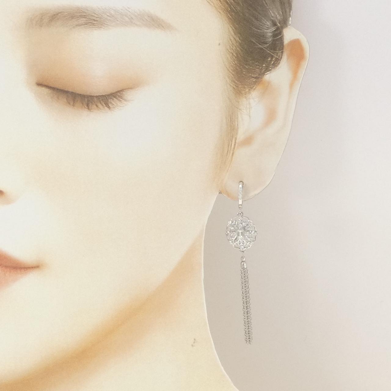 PT900 ダイヤモンド ピアス 0.42CT