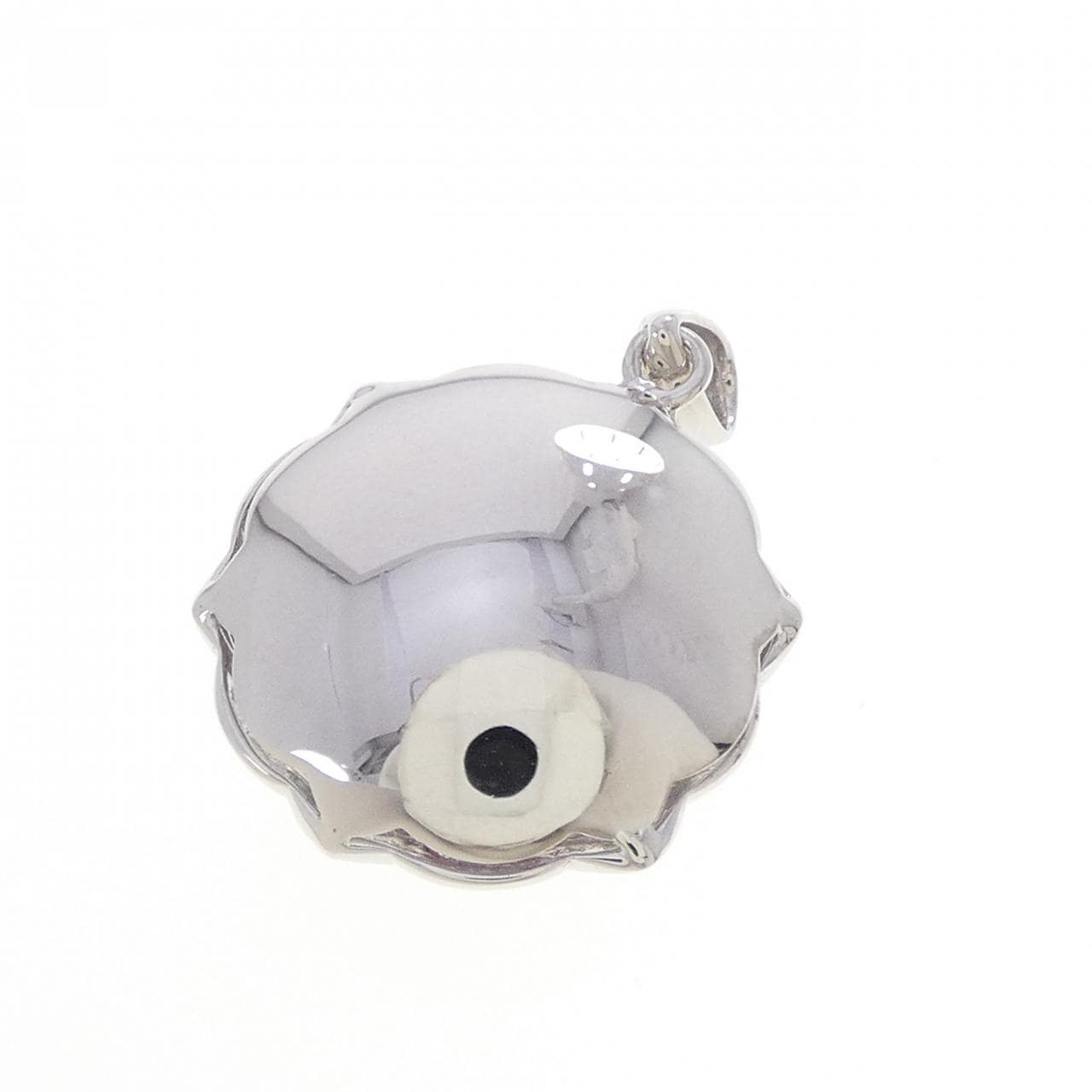 K14WG フラワー ルビー ペンダント 0.28CT