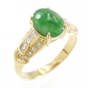 K18YG ヒスイ リング 1.15CT