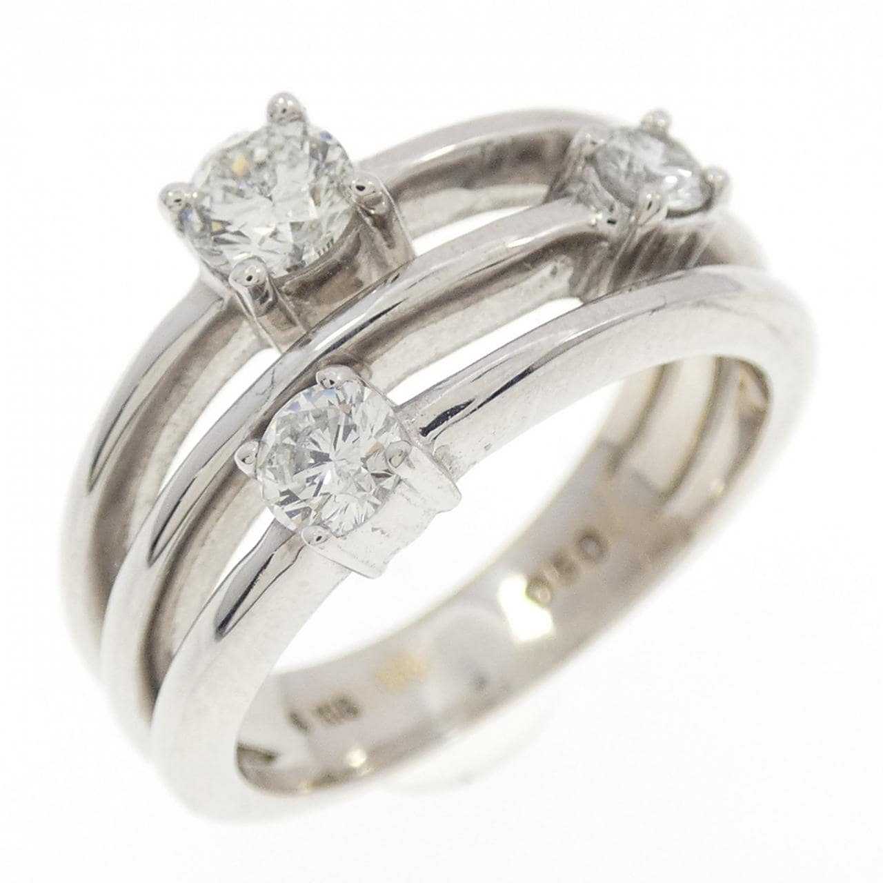 K18WG ダイヤモンド リング 0.50CT