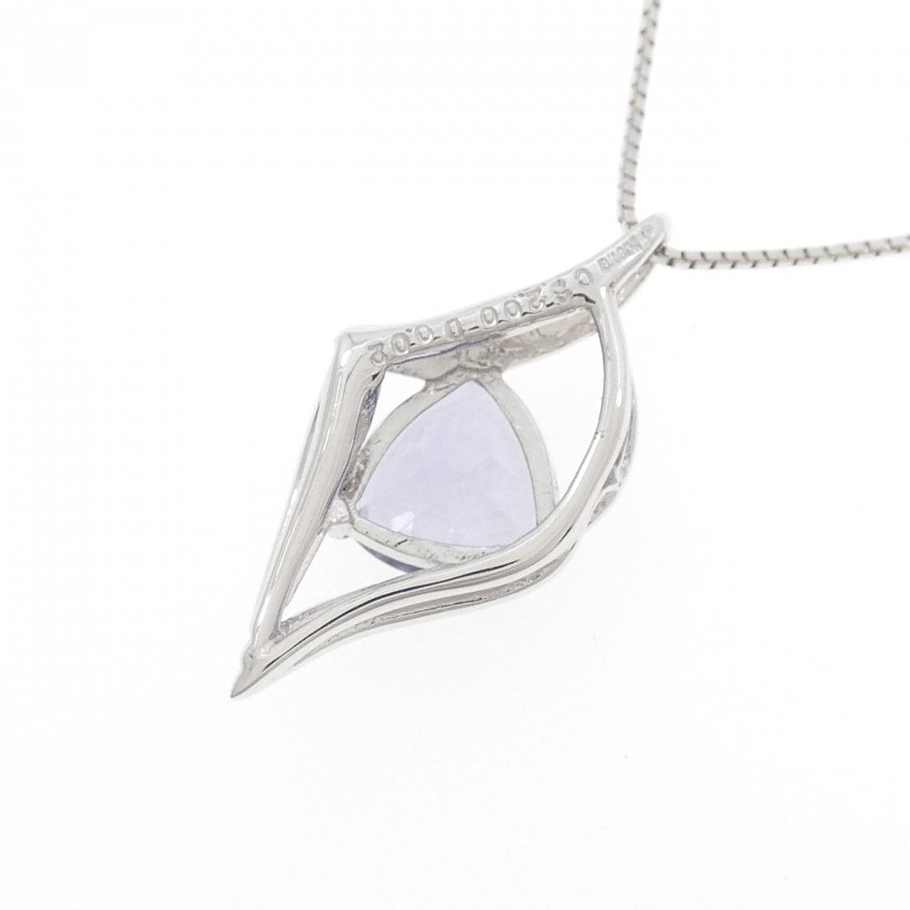K18WG 合成サファイア ネックレス 2.00CT