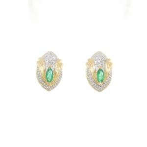 K18YG/K18WG エメラルド ピアス 0.50CT