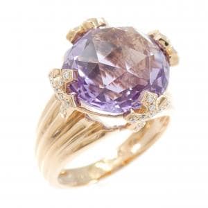 K18PG アメジスト リング 7.0CT