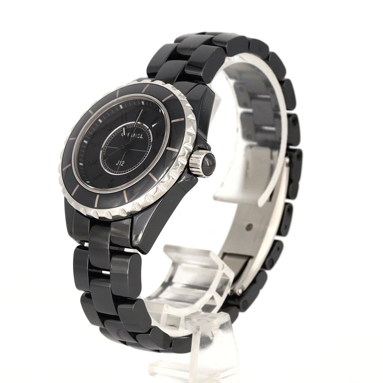 シャネル J12インテンスブラック33mmセラミック H3828 セラミック クォーツ