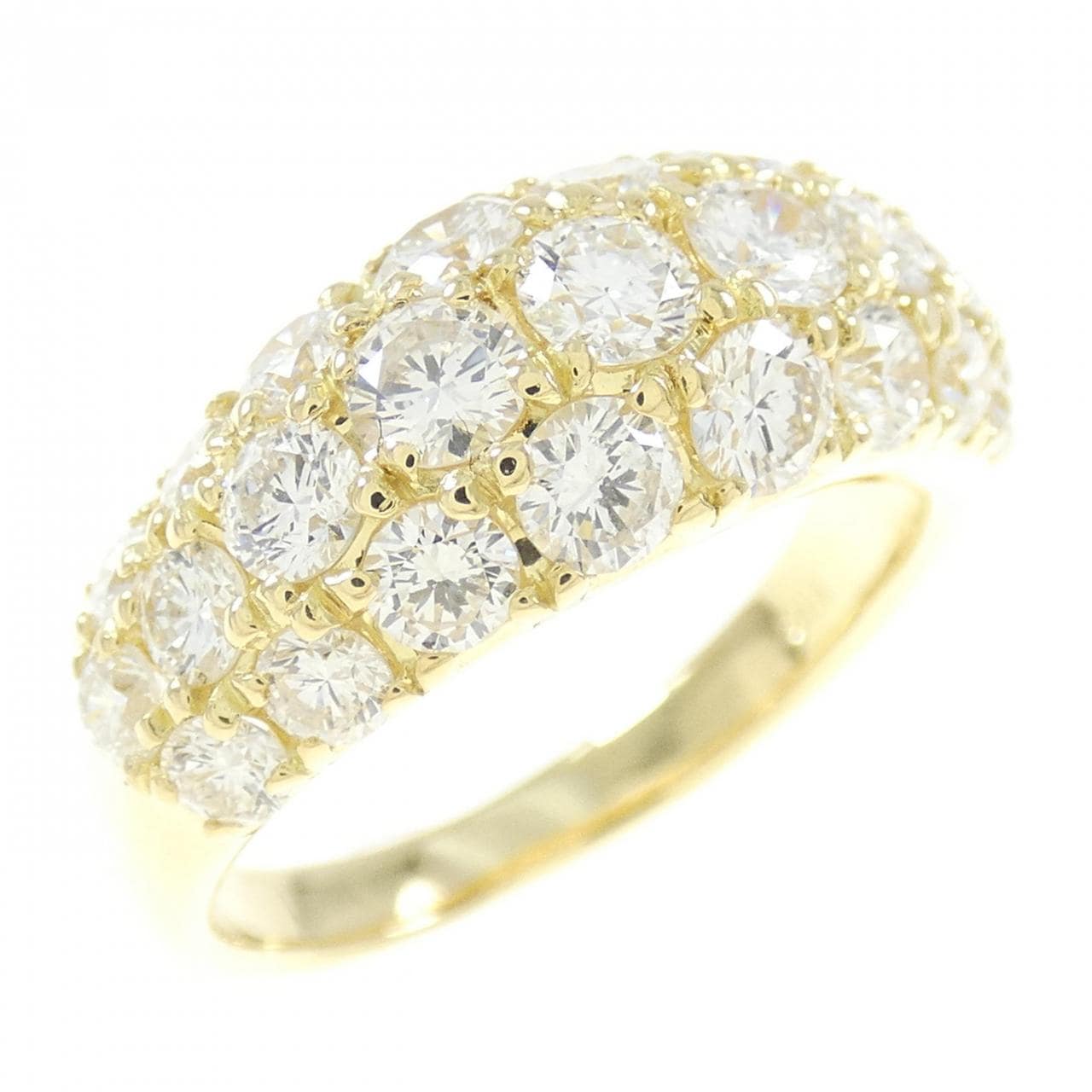 K18YG 密鑲鑽石戒指 2.00CT