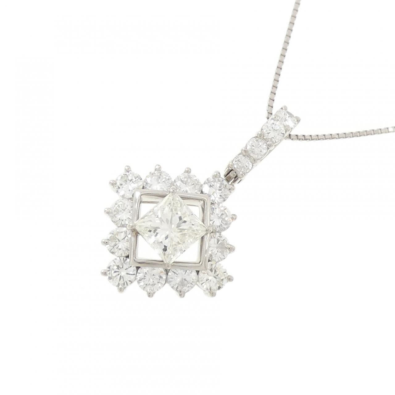 PT900/PT850 ダイヤモンド ネックレス 1.067CT J VS2 ファンシーカット