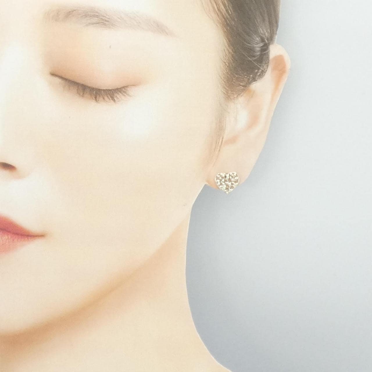 TIFFANY橄欖葉心形耳環