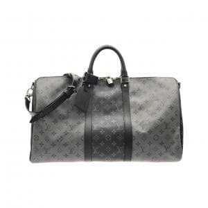 LOUIS VUITTON Monogram Eclipse Reverse Keepall Bandouliere 50cm M45392 Boston Bag