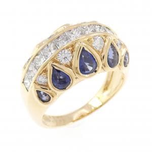 K18YG サファイヤ リング 1.84CT