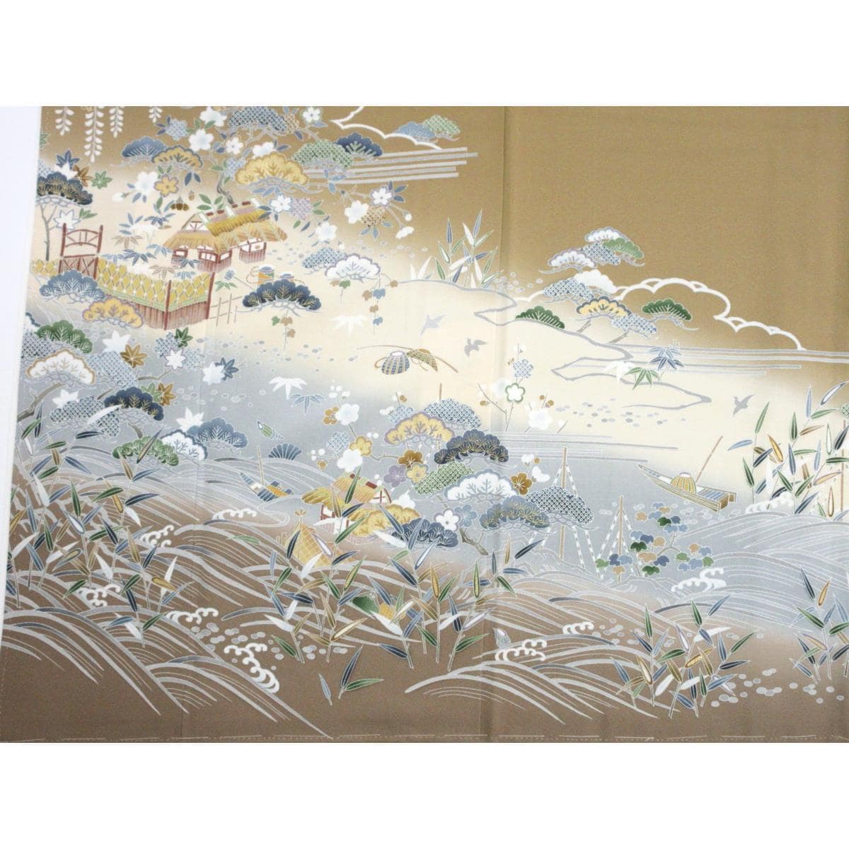 【未使用品】色留袖　友禅金彩加工　ボカシ染