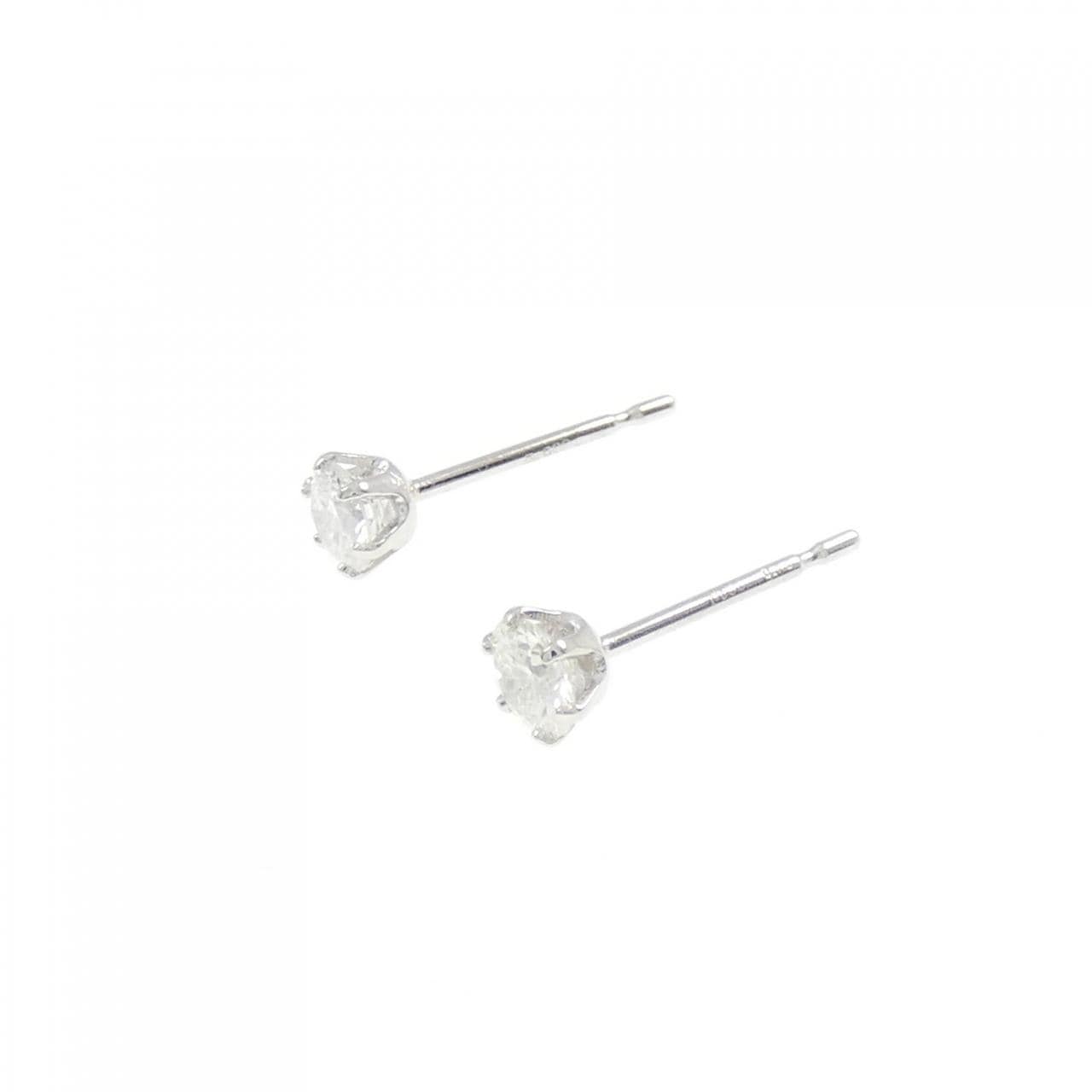PT900 ソリティア ダイヤモンド ピアス 0.30CT