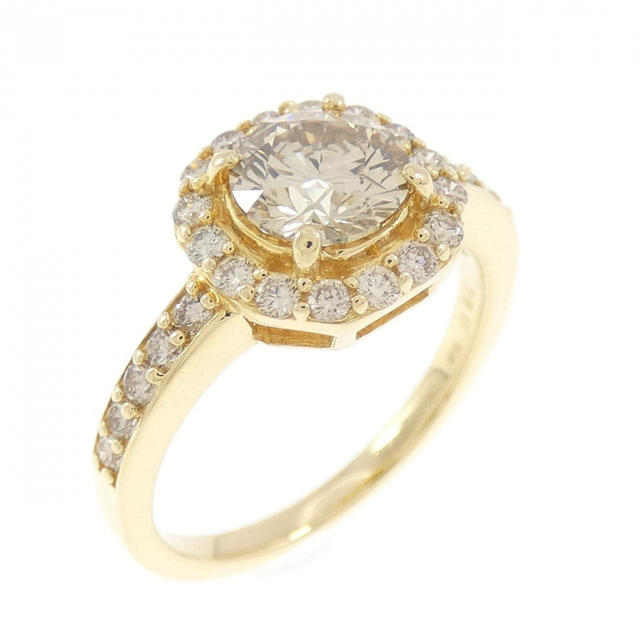 K18YG ダイヤモンド リング 0.90CT