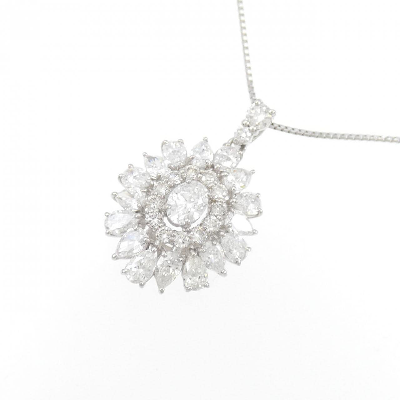 【新品】PT900/PT850 ダイヤモンド ネックレス 1.00CT