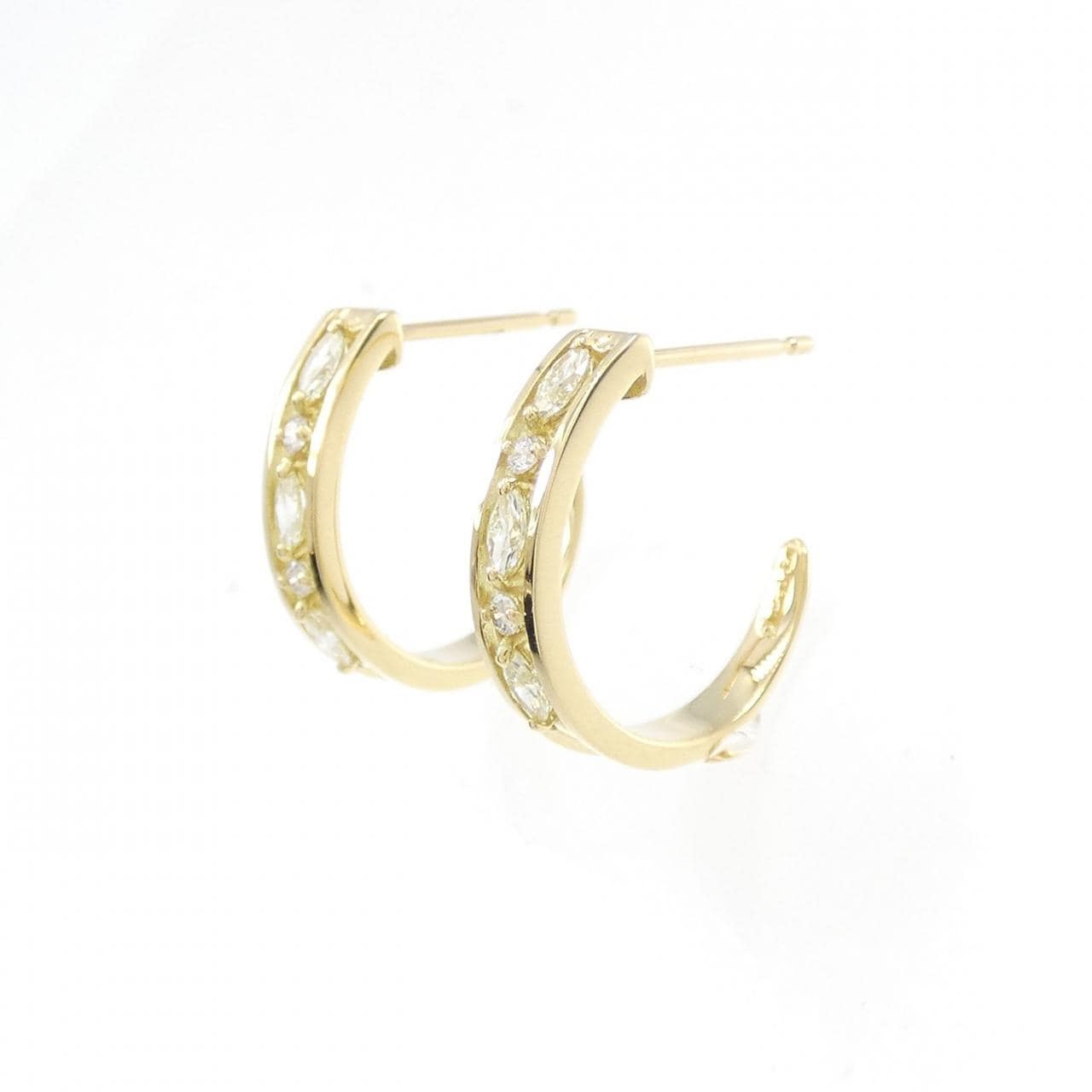 【新品】K18YG ダイヤモンド ピアス 0.24CT