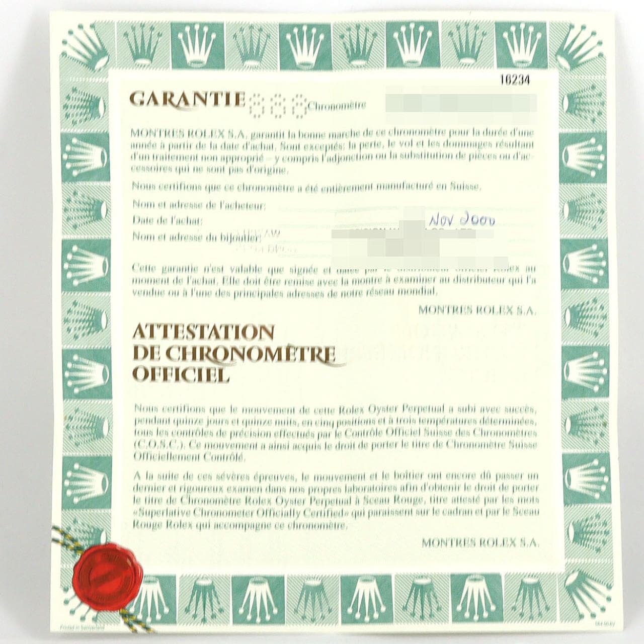 ロレックス デイトジャスト 16234 SSxWG 自動巻 K番