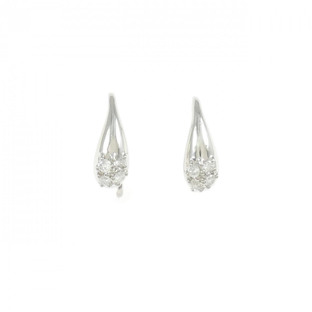 PT900 ダイヤモンド ピアス 0.10CT