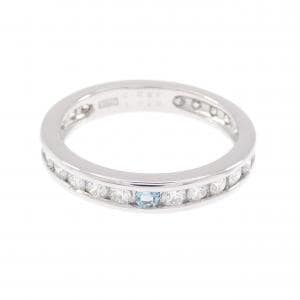 K18WG フルエタニティ アクアマリン リング 0.040CT