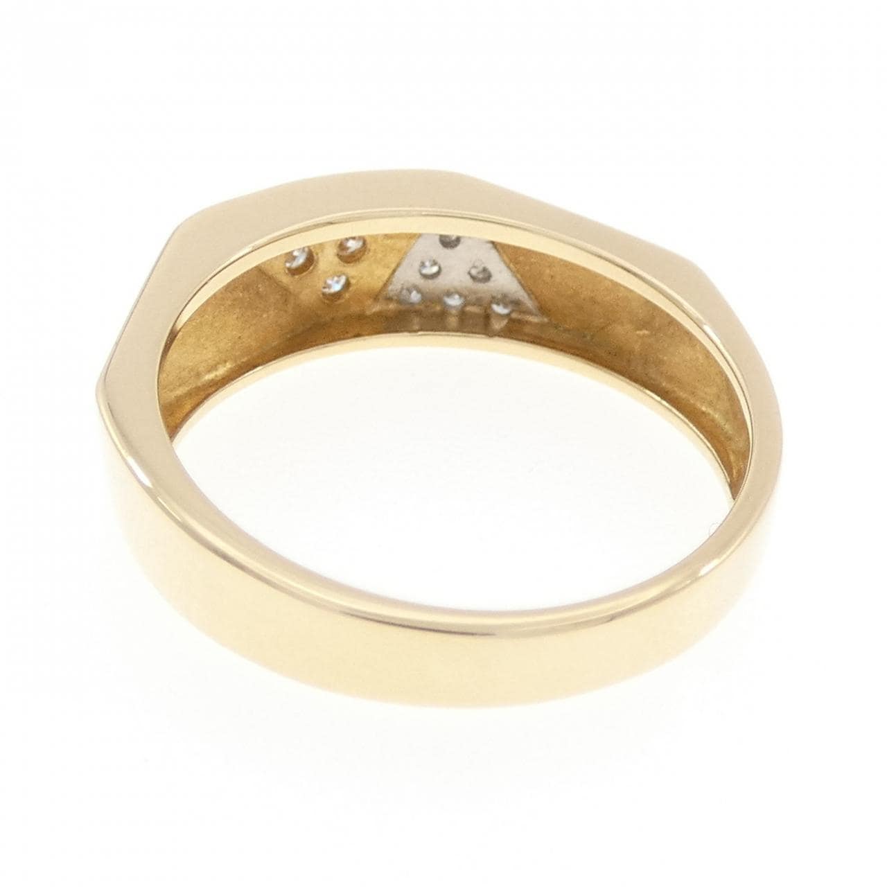 K18YG/PT900 ダイヤモンド リング 0.09CT