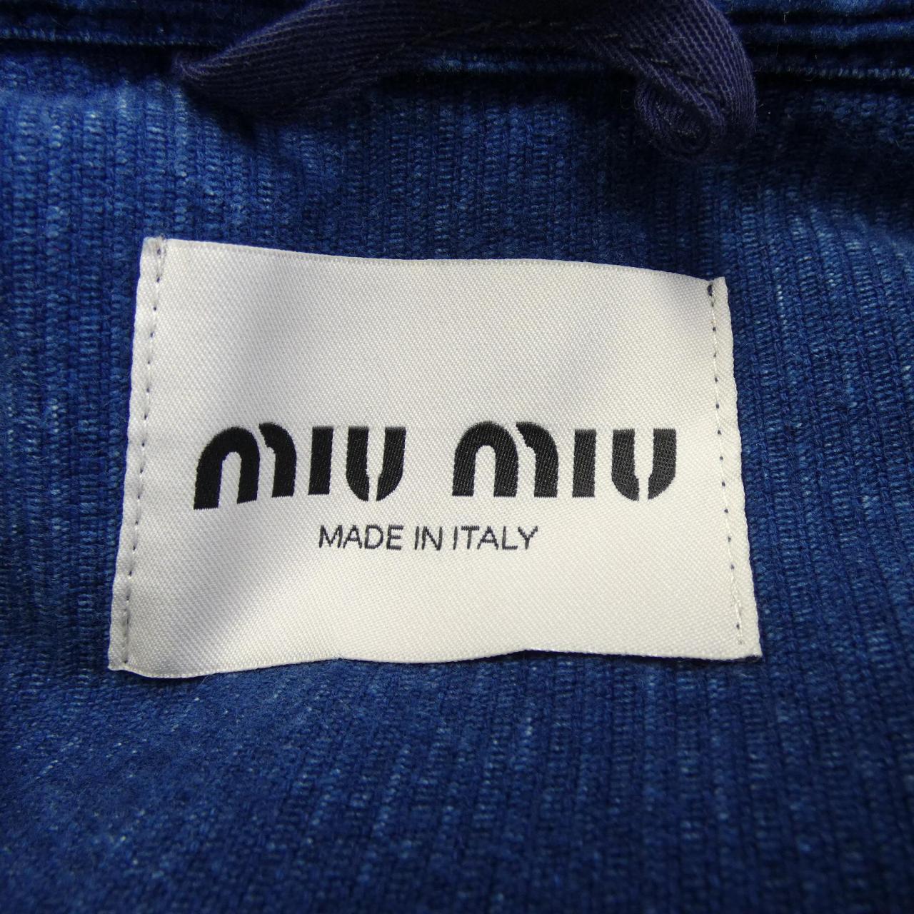 ミュウミュウ MIU MIU ウォッシュドベルベット　MIU MIU ロゴ ML1009 SOOO 135Z ジャケット