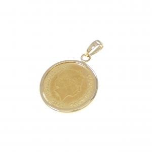 K18YG(枠) コイン ペンダント