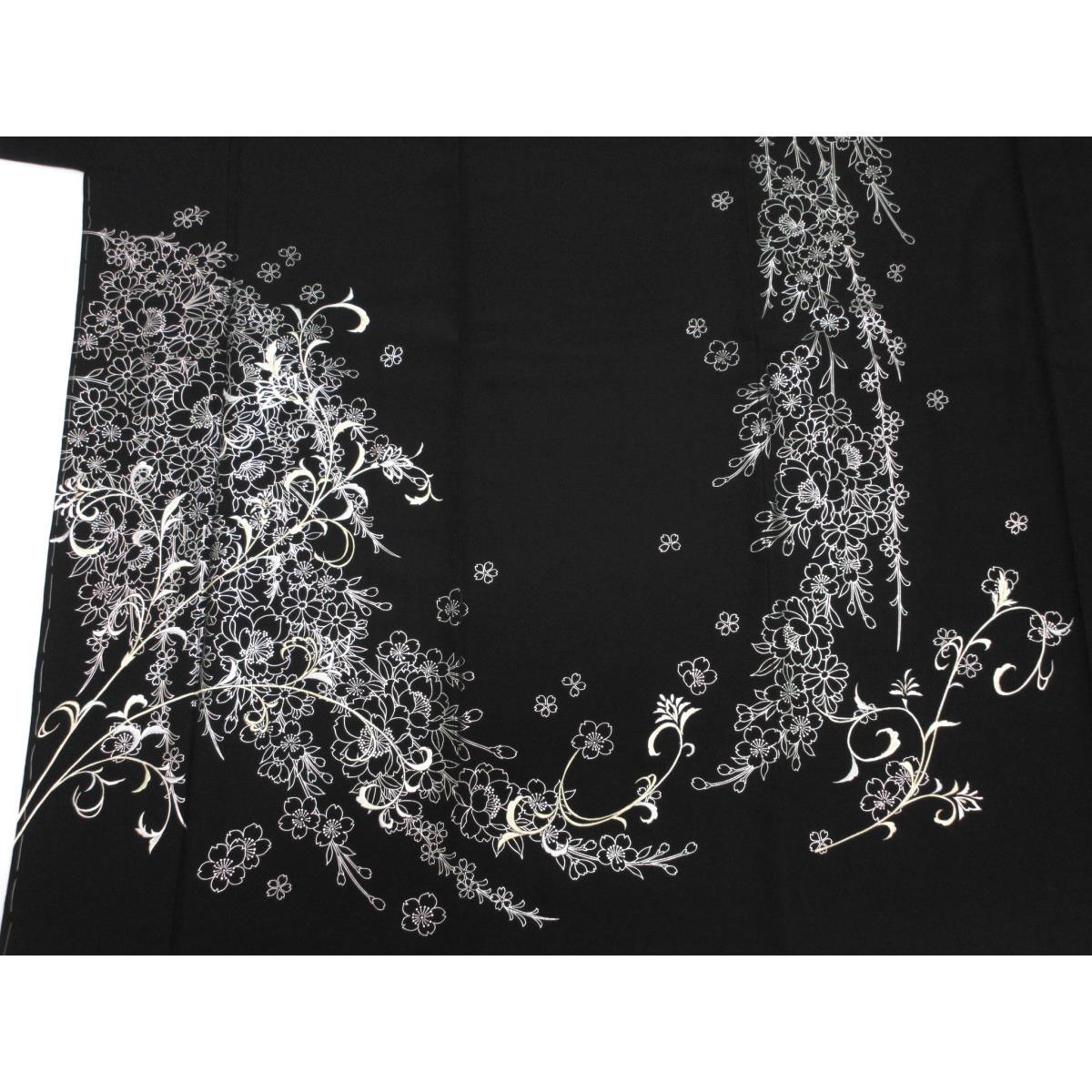 【未使用品】訪問着 銀彩加工刺繍入り