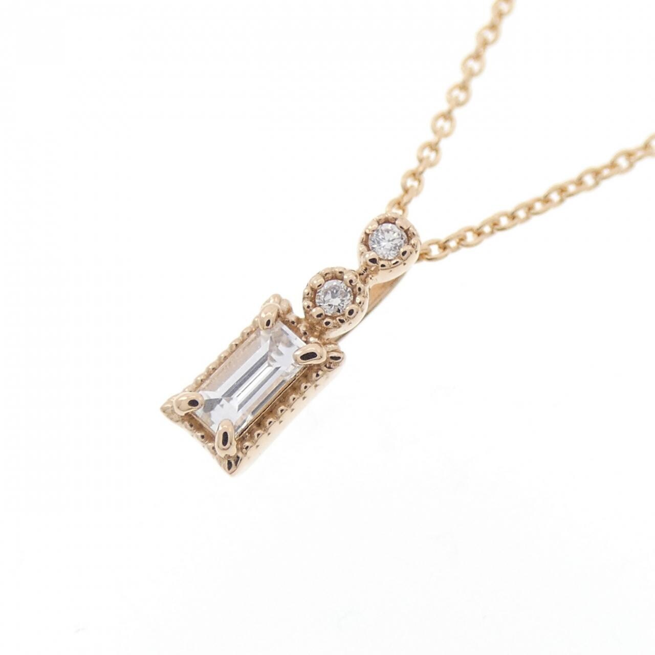 K18PG ダイヤモンド ネックレス 0.10CT