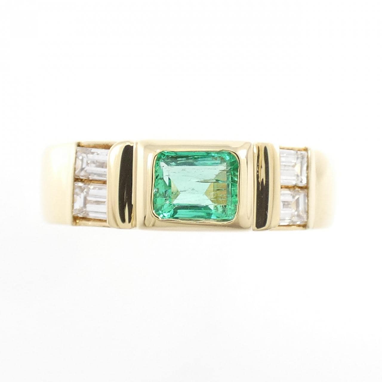 K18YG エメラルド リング 0.34CT