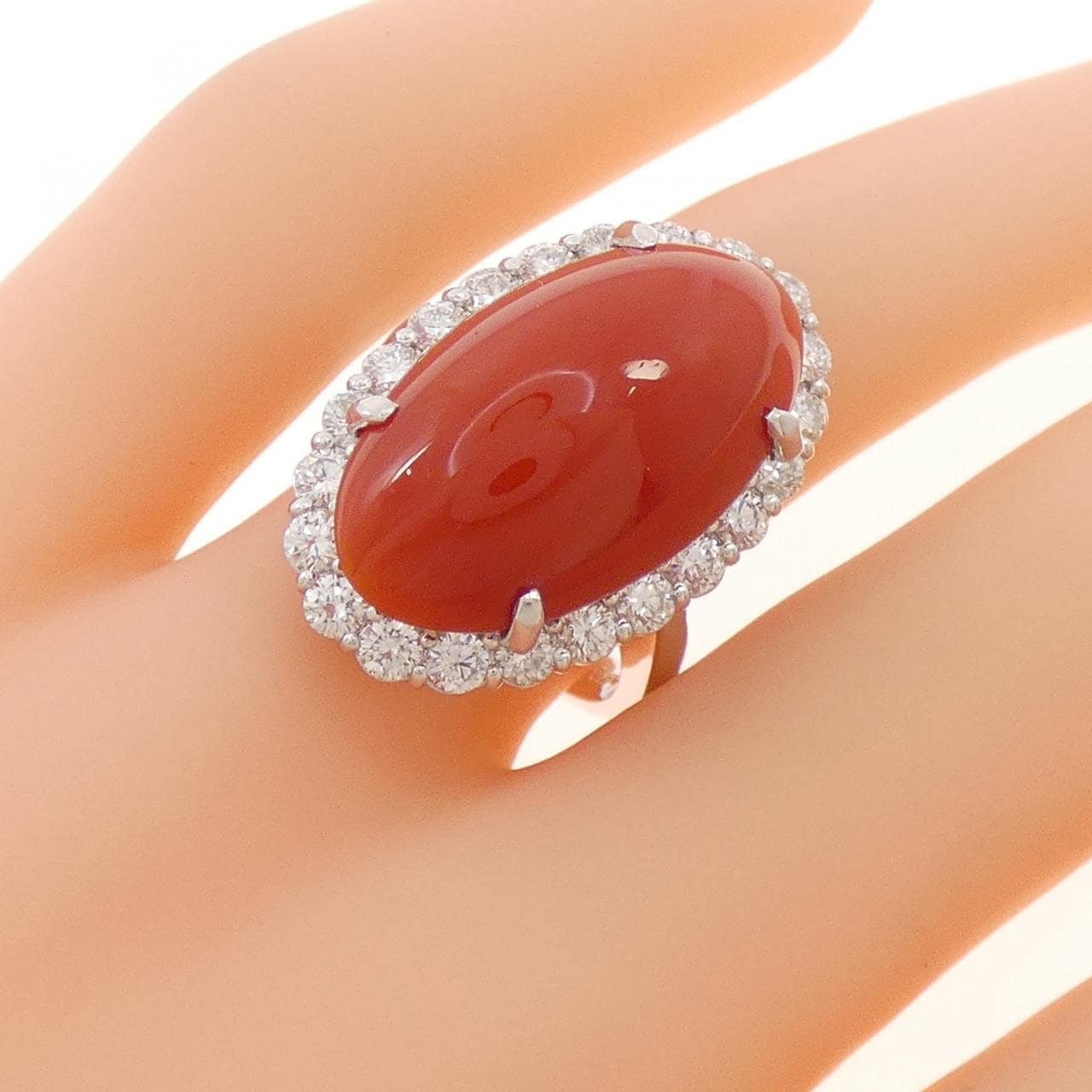 PT900 サンゴ リング 12.375CT