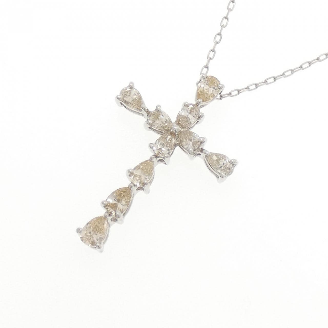 PT900/PT850 クロス ダイヤモンド ネックレス 1.01CT