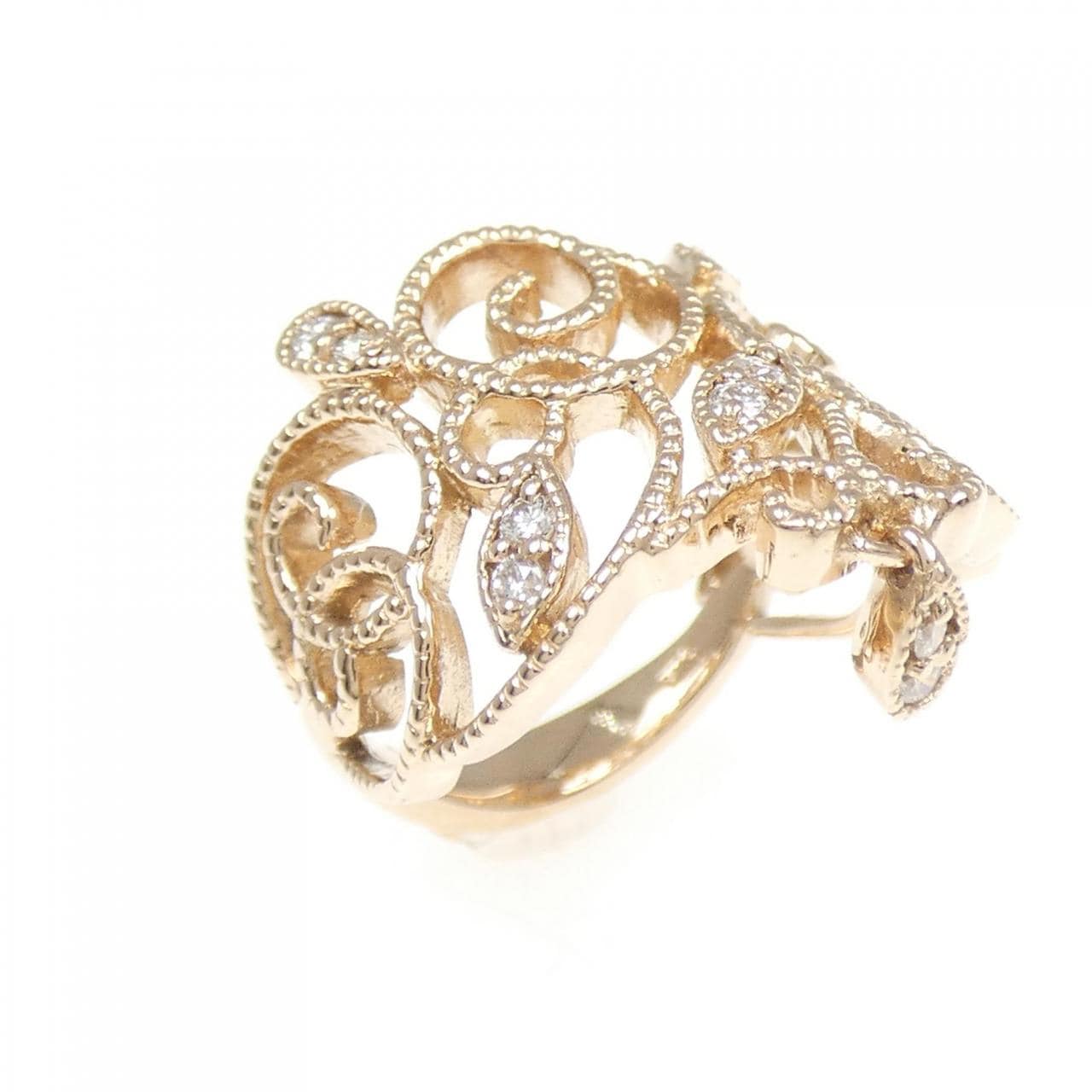 K18PG ダイヤモンド ピンキー リング 0.15CT
