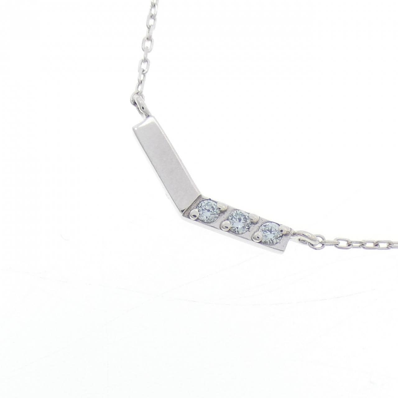 K10WG ダイヤモンド ネックレス 0.03CT