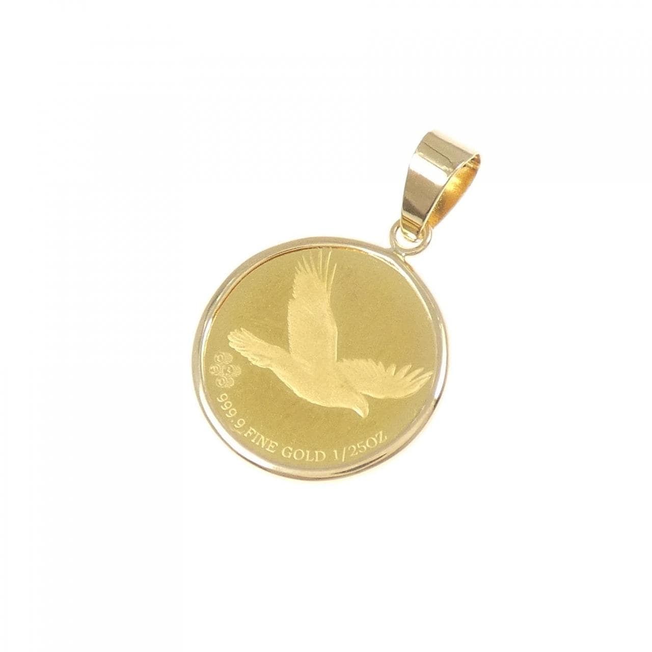 K18YG(枠) コイン ペンダント