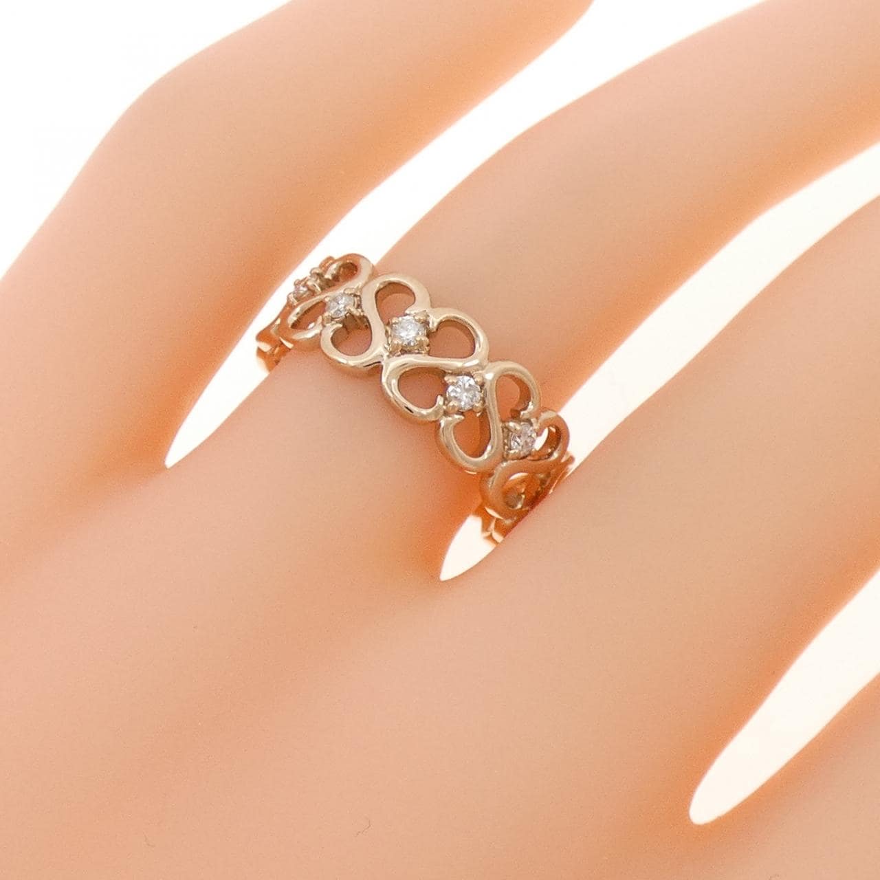 K18PG ダイヤモンド リング 0.10CT