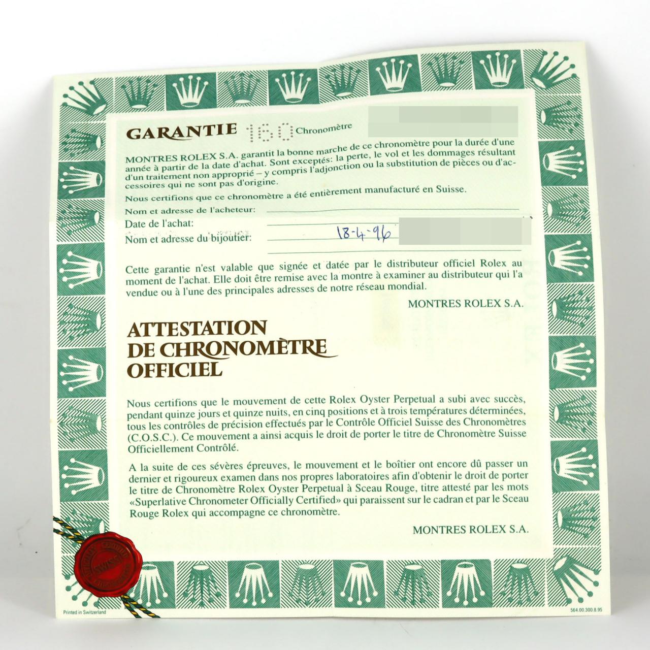 ロレックス エクスプローラーⅡ 16570 SS 自動巻 W番