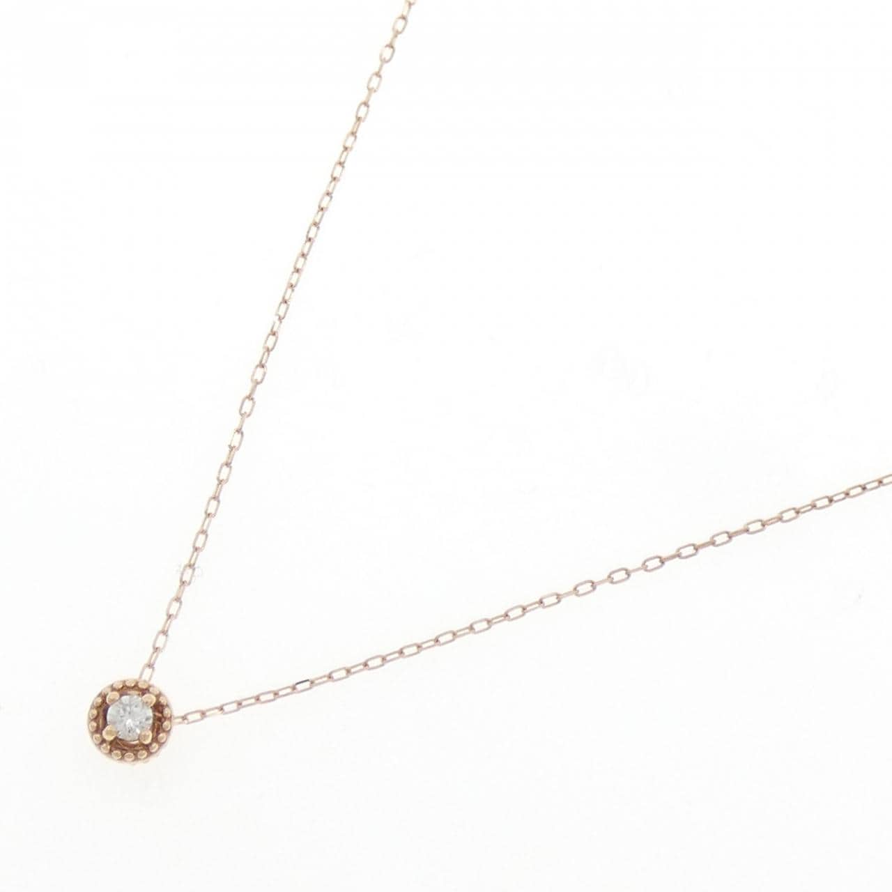 K10PG单钻钻石项链 0.04克拉