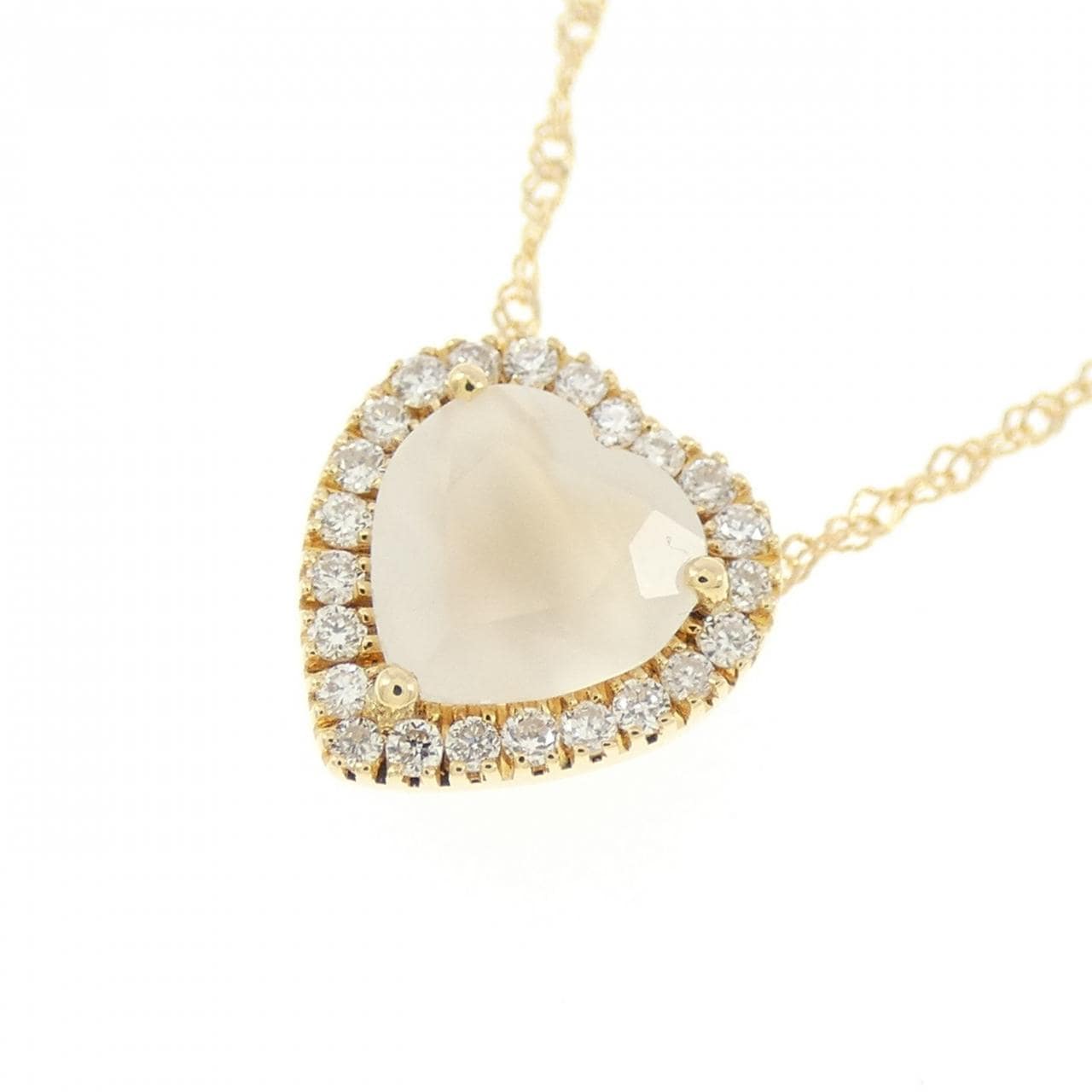 K18YG Heart Moonstone Necklace