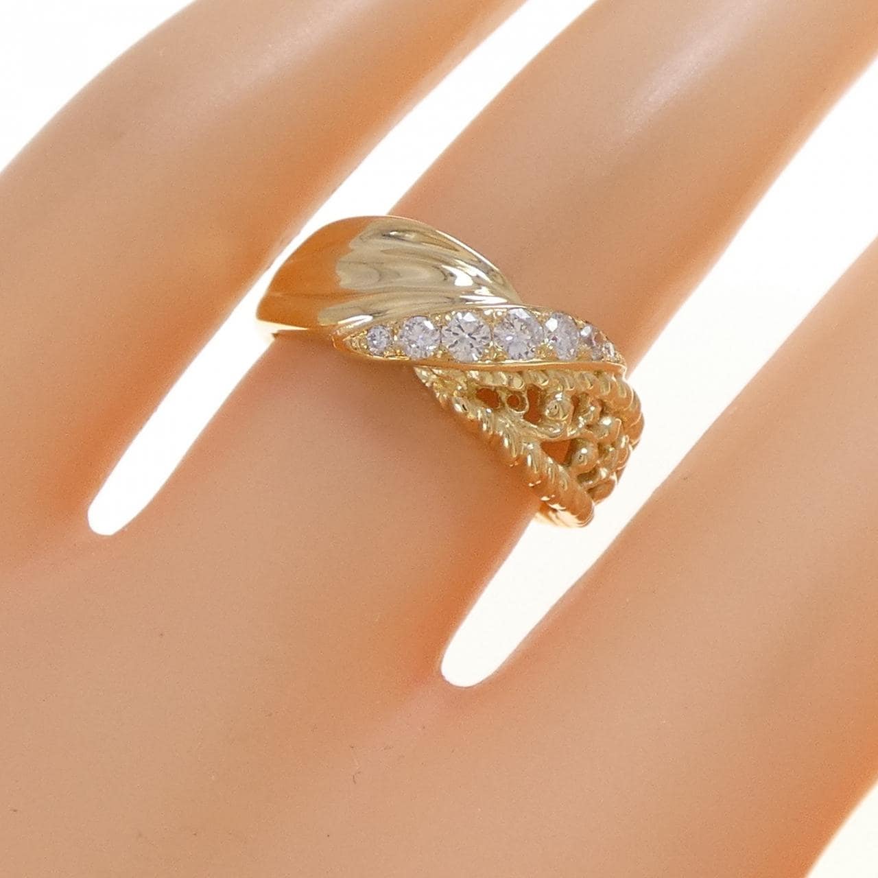 K18YG ダイヤモンド リング 0.20CT