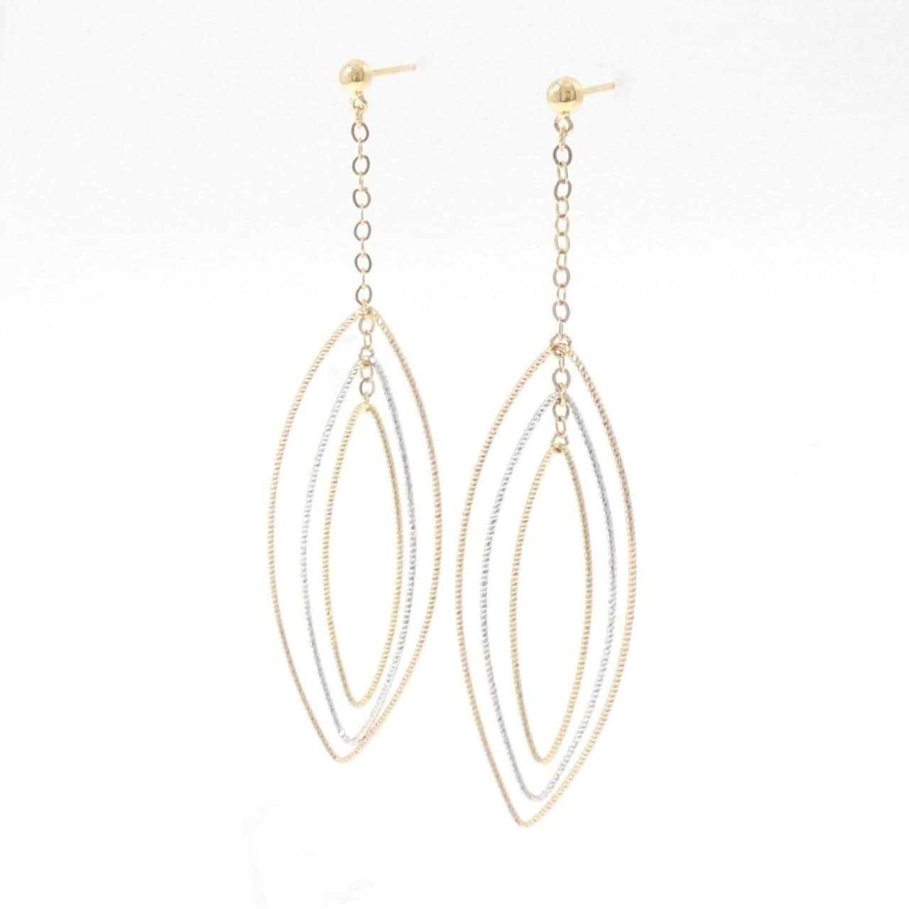 K18スリーカラー ピアス