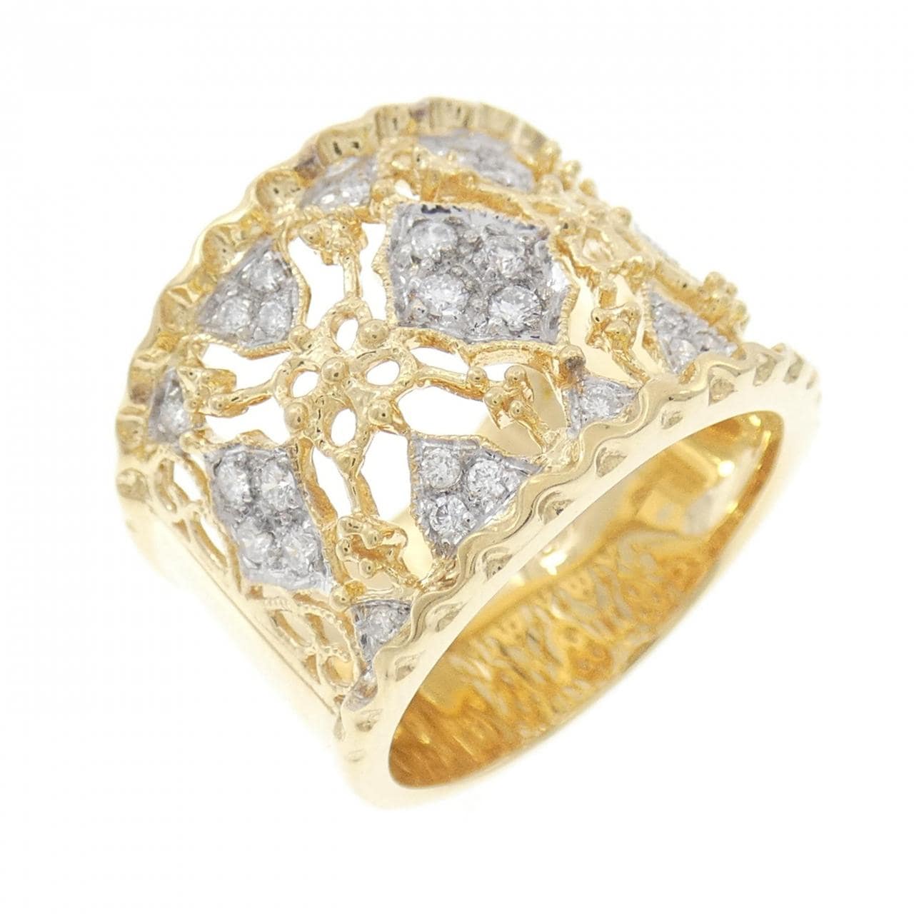 K18YG/K18WG ダイヤモンド リング 0.33CT