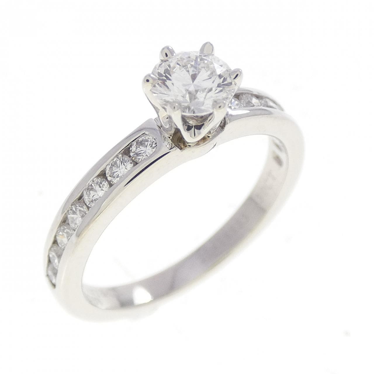 ティファニー ソリティア チャネルセッティング リング 0.30CT