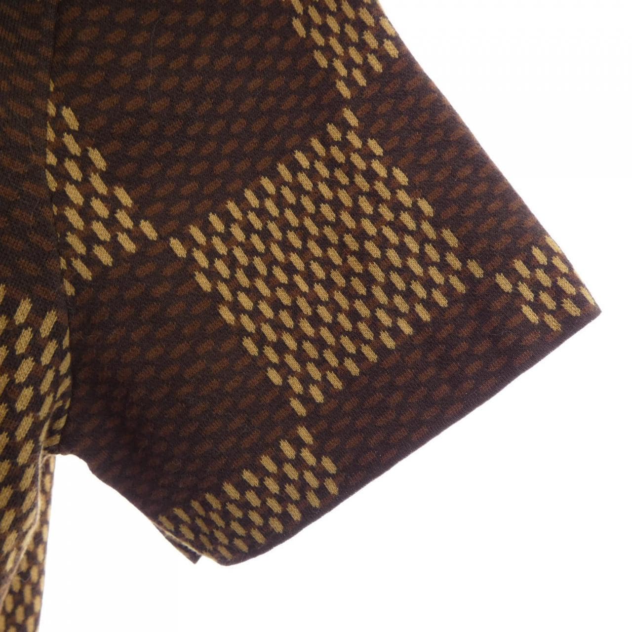 ルイヴィトン LOUIS VUITTON ショートスリーブコットンダミエクルーネックウィズストラスLVパッチ HQN63WAUR ニット