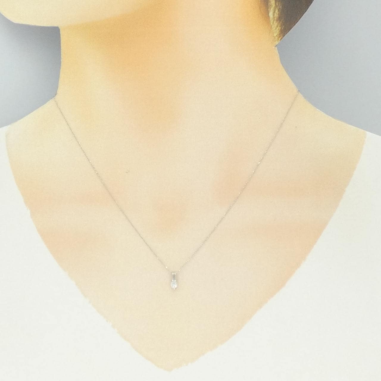 PT900/PT850 ダイヤモンド ネックレス 0.08CT