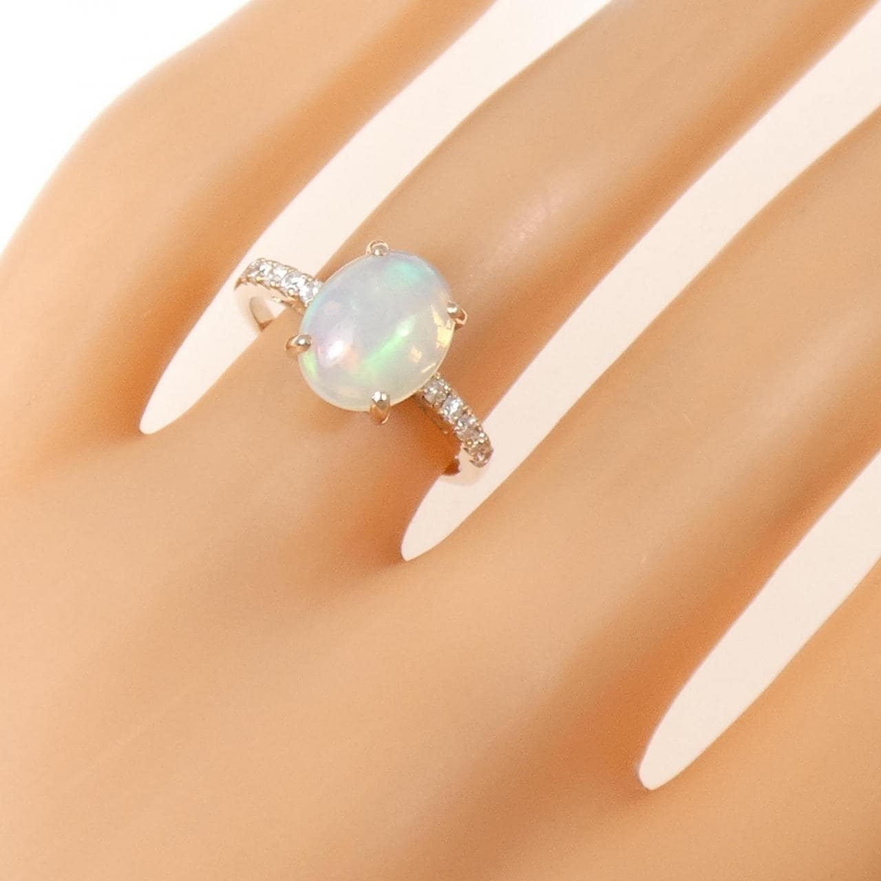 K18YG オパール リング 1.72CT
