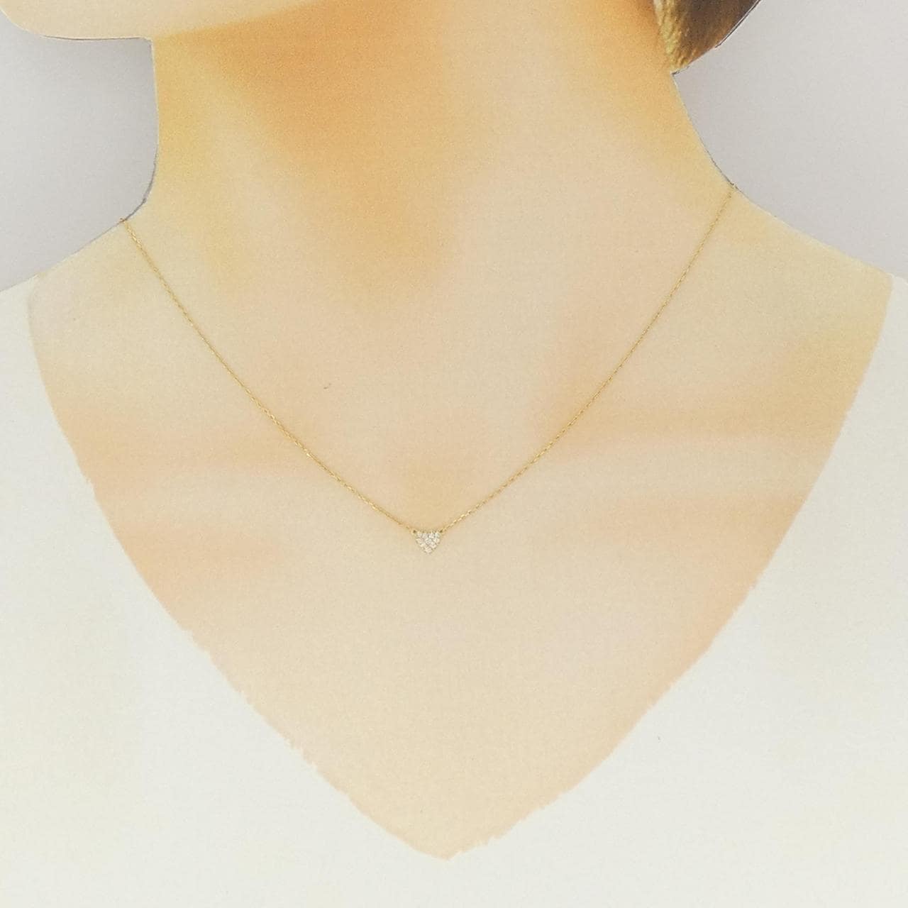 アーカー ハートパヴェ ネックレス 0.05CT