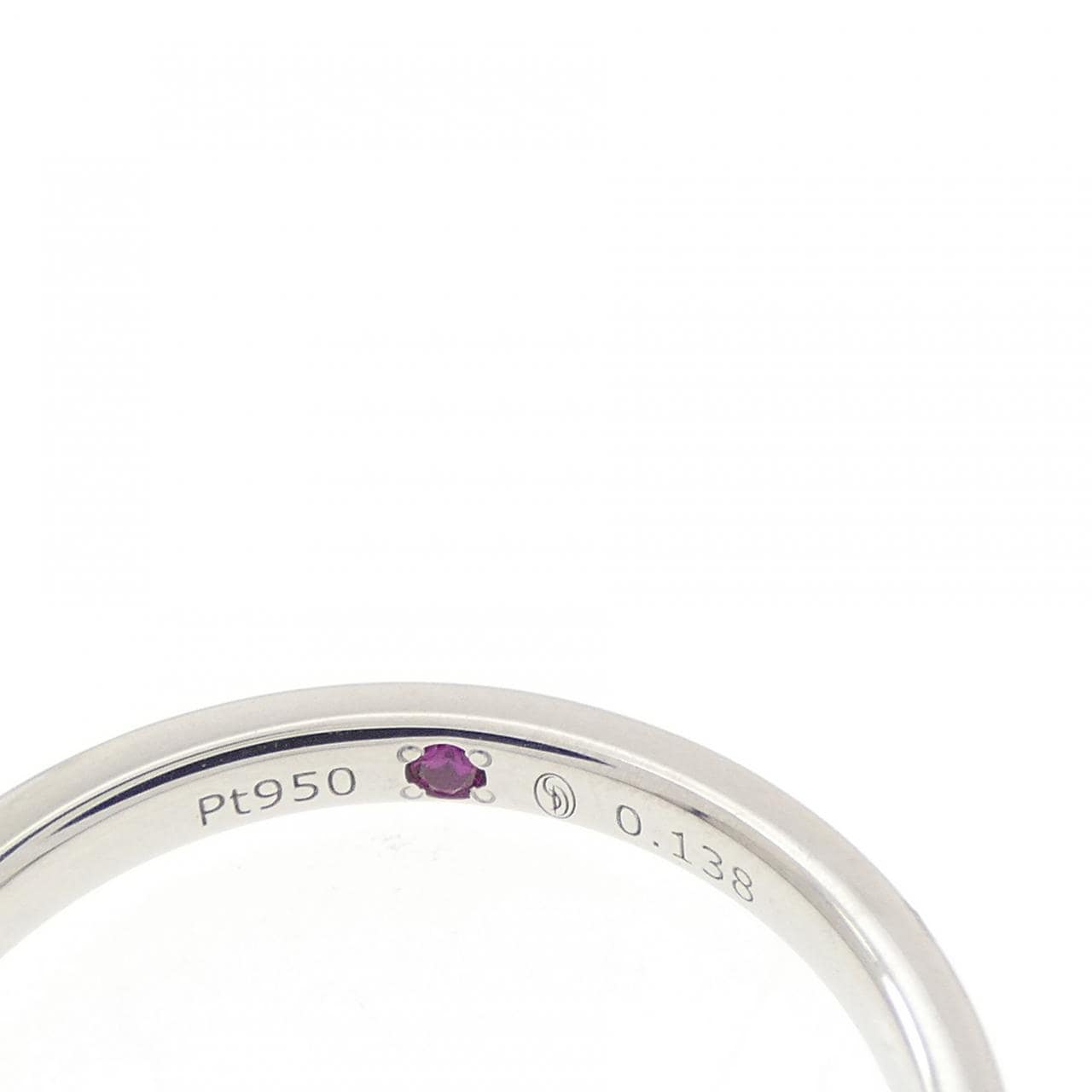 PT950 ハーフエタニティ ダイヤモンド リング 0.138CT